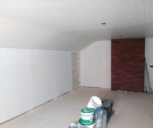 Kuva tasoitetusta seinästä