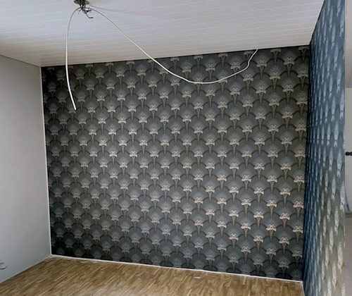 Kuva tapetoidusta seinästä